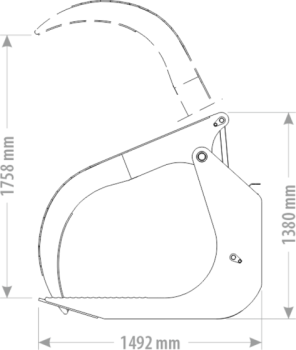 Preview: Holzgreifer, Greifer, Greifzange, Holzzange, Rückezange